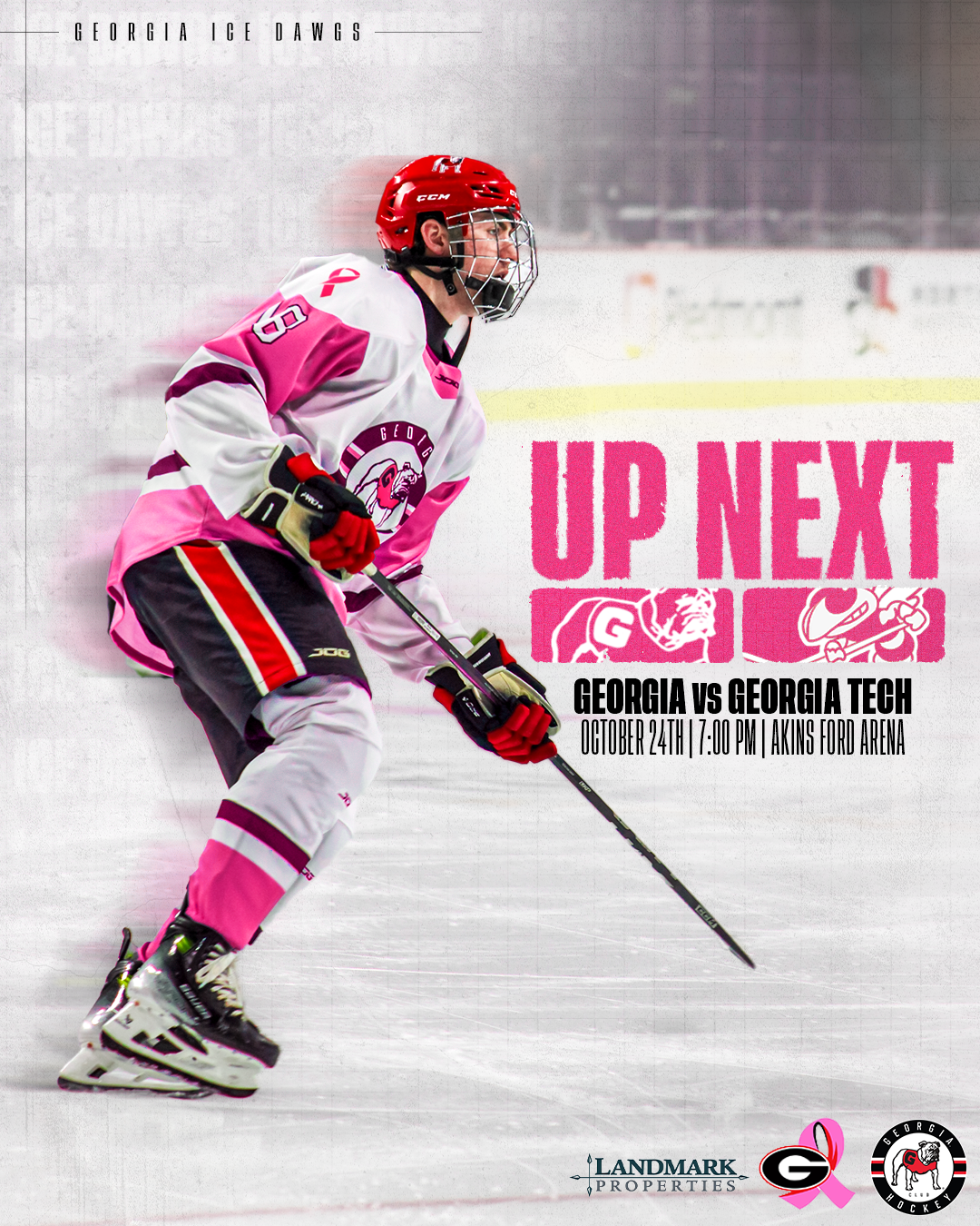 Pink in the Rink jersey graphic